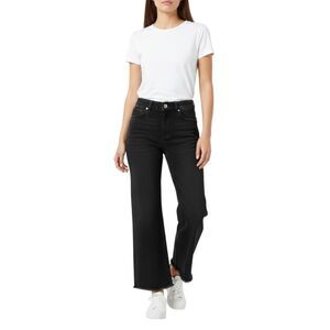 Galmint Flared Black Jeans Skirt, Size 8, Stretchy Cotton Blend